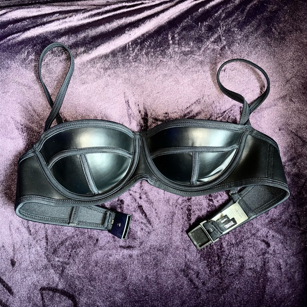 Triangl Milly Noir Black Neoprene Bikini Top